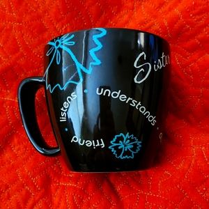 "Sister Mug "Life is a Circle" Carson Stoneware, Lg, Hawaiian design br/bl